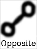 opposite